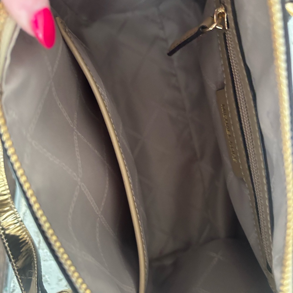 Michael Kors Shiny Gold Satchel - Picture 4 of 5